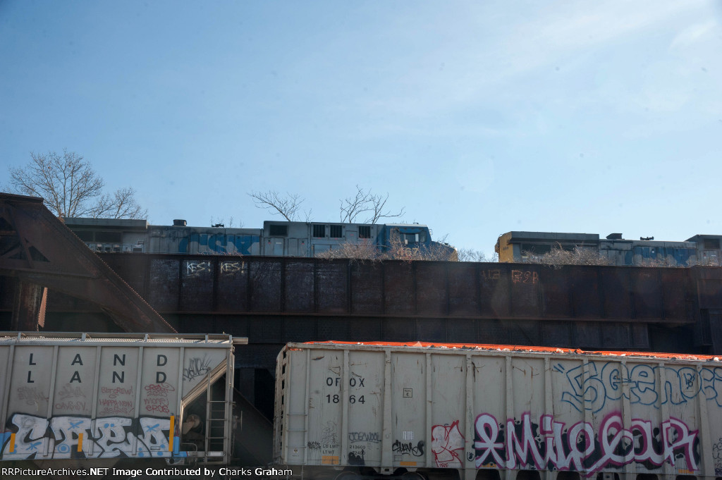 CSX 467 High above Worcester